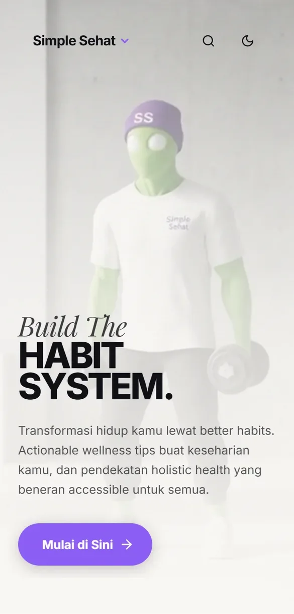 Beranda simplesehat.com di HP